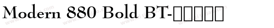 Modern 880 Bold BT字体转换